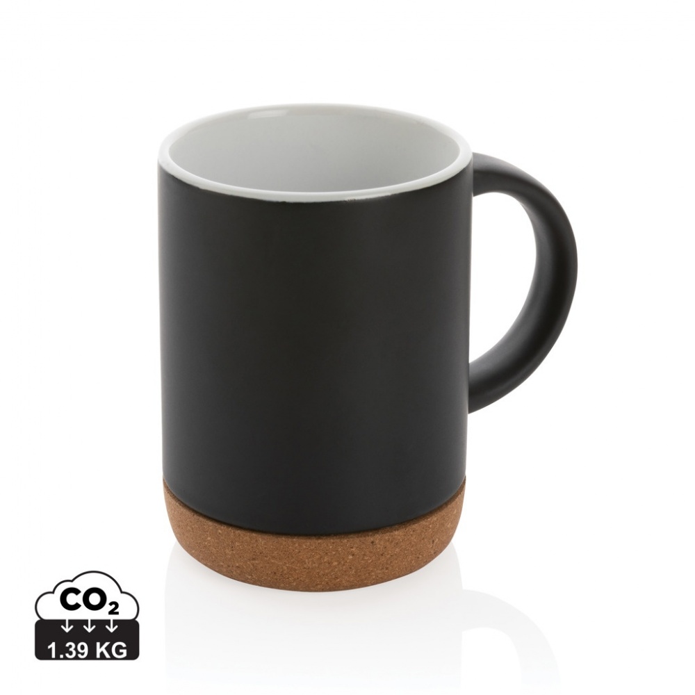 Logo trade promotional merchandise photo of: Ceramic mug with cork base 280ml