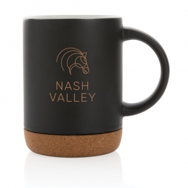 Logo trade advertising products image of: Ceramic mug with cork base 280ml