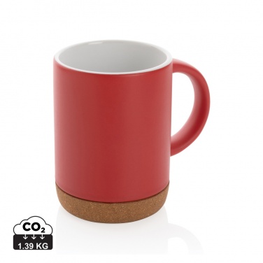 Logo trade corporate gifts image of: Ceramic mug with cork base 280ml