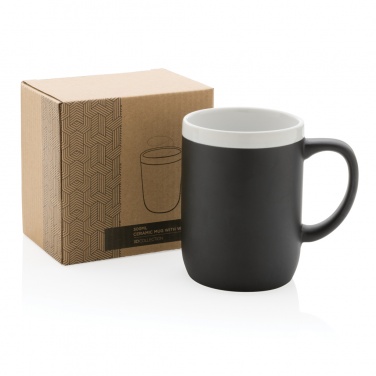 Logotrade promotional item picture of: Ceramic mug with white rim 300ml