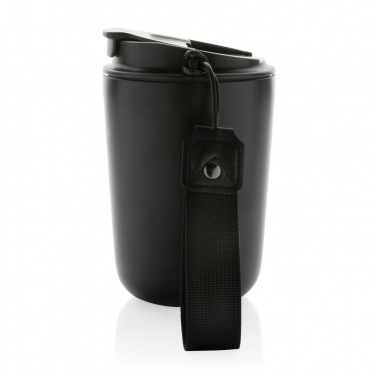 Logo trade corporate gift photo of: Cuppa RCS re-steel vacuum tumbler with lanyard