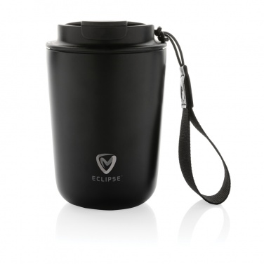 Logo trade promotional gift photo of: Cuppa RCS re-steel vacuum tumbler with lanyard