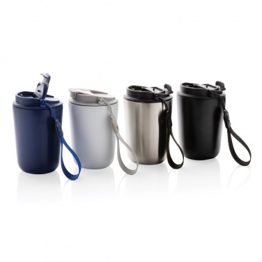 Logo trade promotional giveaway photo of: Cuppa RCS re-steel vacuum tumbler with lanyard