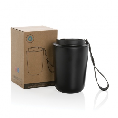 Logotrade promotional item image of: Cuppa RCS re-steel vacuum tumbler with lanyard