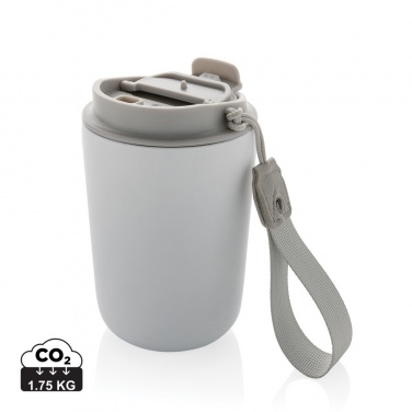 Logo trade advertising products image of: Cuppa RCS re-steel vacuum tumbler with lanyard