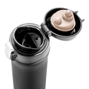 Logo trade promotional merchandise picture of: RCS Recycled stainless steel easy lock vacuum mug