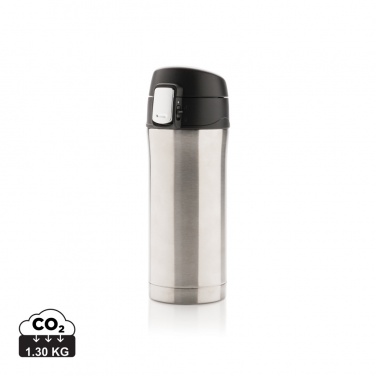 Logo trade corporate gift photo of: RCS Recycled stainless steel easy lock vacuum mug