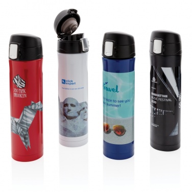 Logotrade promotional product image of: RCS Re-steel easy lock vacuum flask