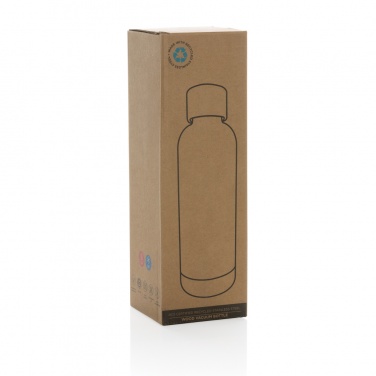 Logo trade corporate gift photo of: Wood RCS certified recycled stainless steel vacuum bottle