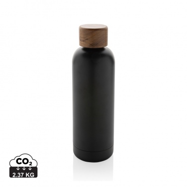 Logotrade promotional giveaways photo of: Wood RCS certified recycled stainless steel vacuum bottle