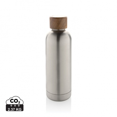 Logotrade advertising product image of: Wood RCS certified recycled stainless steel vacuum bottle