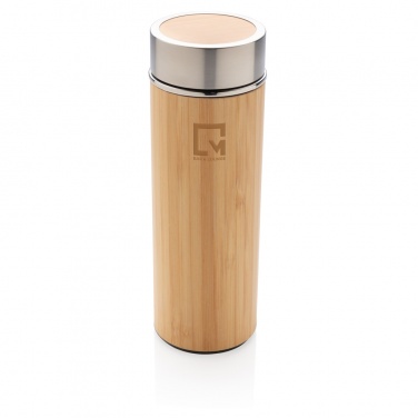 Logotrade business gift image of: Leak proof bamboo vacuum bottle