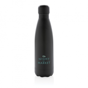 Logo trade advertising product photo of: Solid colour vacuum stainless steel bottle 500 ml