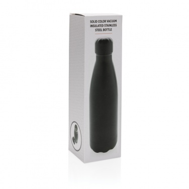 Logotrade promotional giveaway image of: Solid colour vacuum stainless steel bottle 500 ml