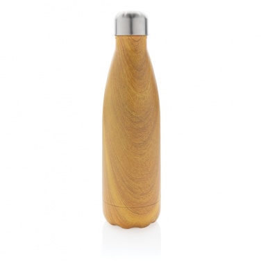 Logotrade business gifts photo of: Vacuum insulated stainless steel bottle with wood print