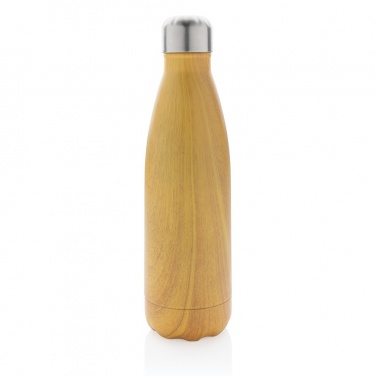 Logotrade promotional item picture of: Vacuum insulated stainless steel bottle with wood print