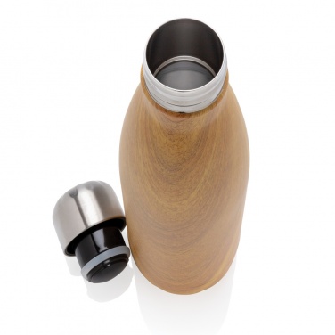 Logo trade advertising products picture of: Vacuum insulated stainless steel bottle with wood print