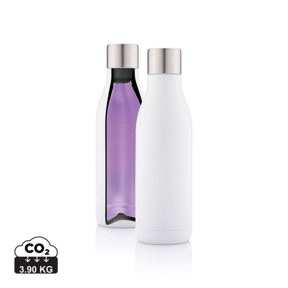 Logo trade advertising product photo of: UV-C steriliser vacuum stainless steel bottle