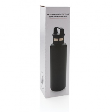 Logo trade promotional merchandise image of: Vacuum insulated leak proof standard mouth bottle