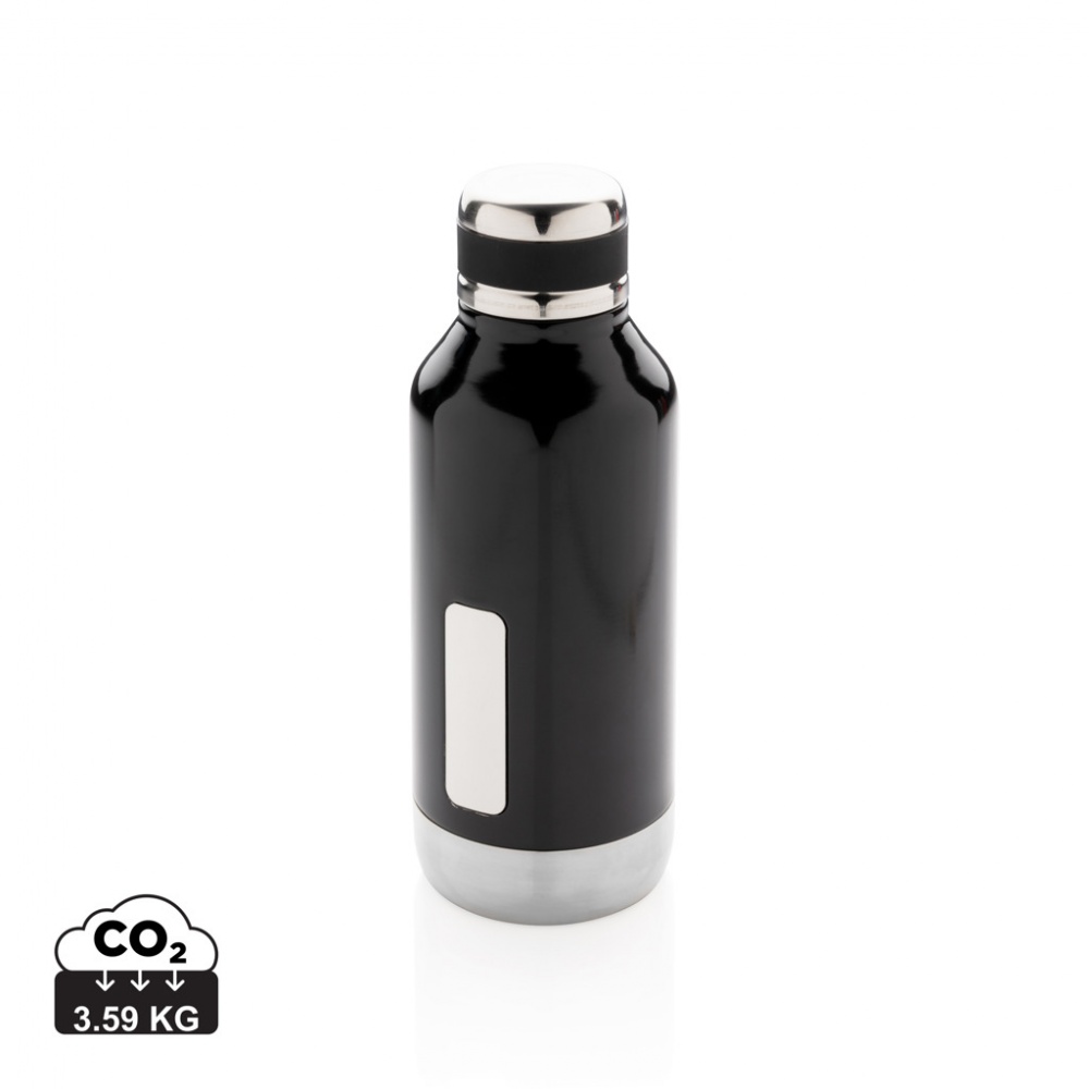 Logo trade advertising products image of: Leak proof vacuum bottle with logo plate