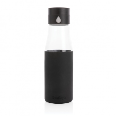 Logo trade promotional product photo of: Ukiyo glass hydration tracking bottle with sleeve