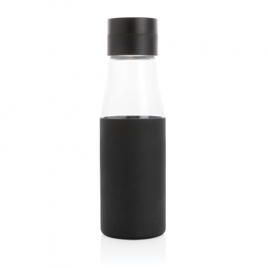 Logo trade promotional merchandise image of: Ukiyo glass hydration tracking bottle with sleeve