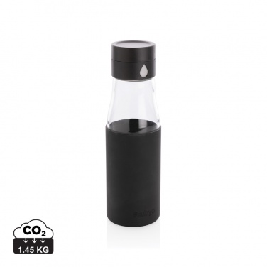 Logotrade corporate gift picture of: Ukiyo glass hydration tracking bottle with sleeve