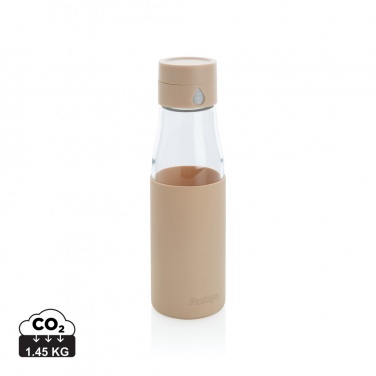 Logotrade promotional gift image of: Ukiyo glass hydration tracking bottle with sleeve