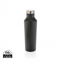 Modern vacuum stainless steel water bottle, black