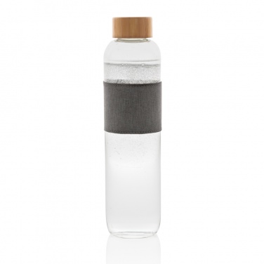 Logo trade promotional merchandise picture of: Impact borosilicate glass bottle with bamboo lid