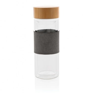 Logo trade promotional merchandise photo of: Impact double wall borosilicate glass bottle