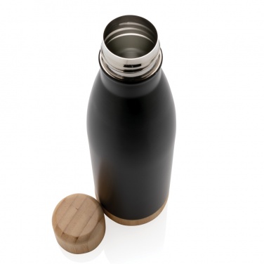 Logotrade promotional giveaway picture of: Vacuum stainless steel bottle with bamboo lid and bottom