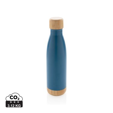 Logotrade promotional item picture of: Vacuum stainless steel bottle with bamboo lid and bottom