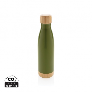 Logotrade corporate gifts photo of: Vacuum stainless steel bottle with bamboo lid and bottom