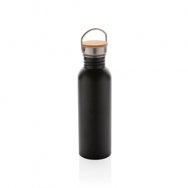 Logo trade promotional product photo of: Modern stainless steel bottle with bamboo lid