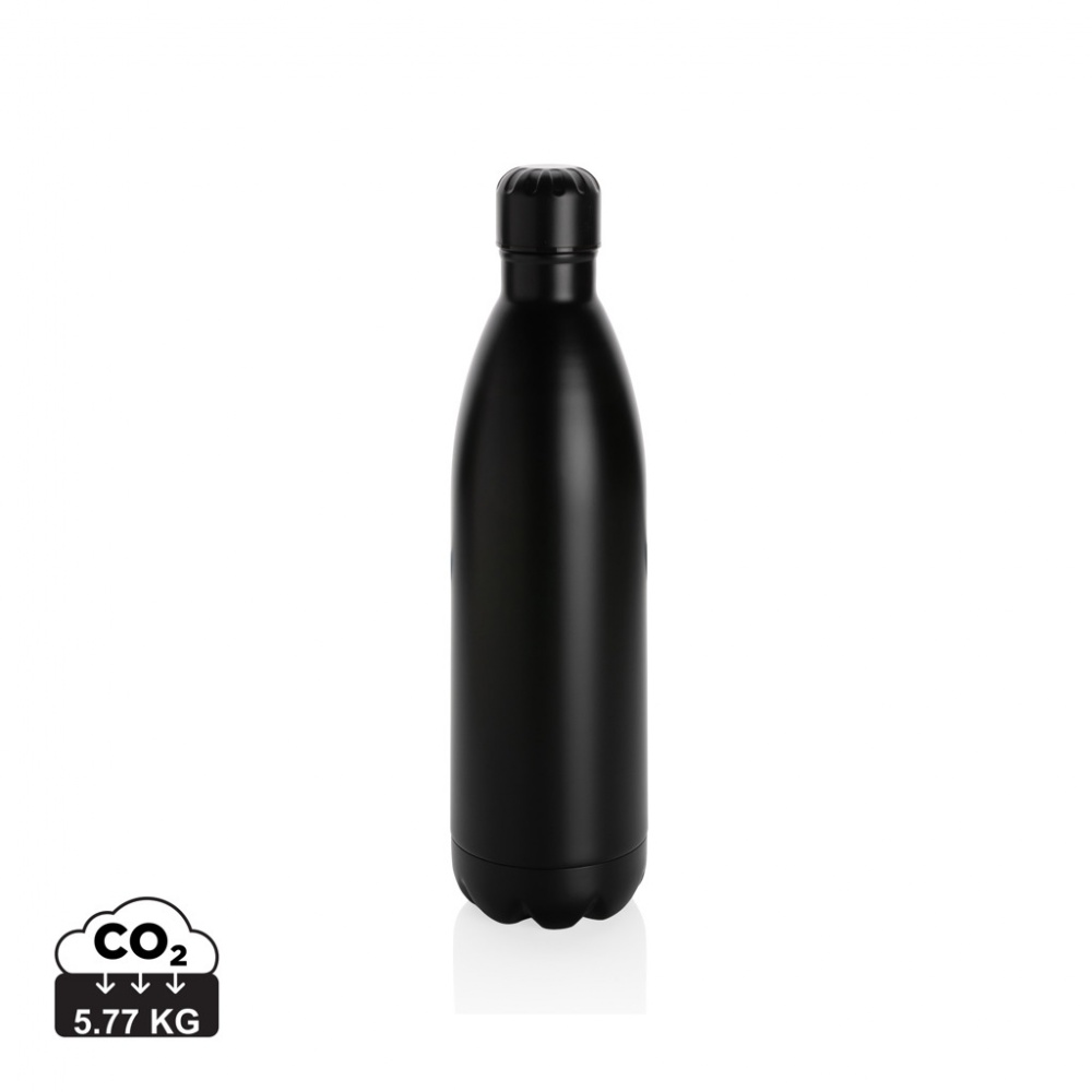 Logo trade promotional merchandise image of: Solid colour vacuum stainless steel bottle 1L