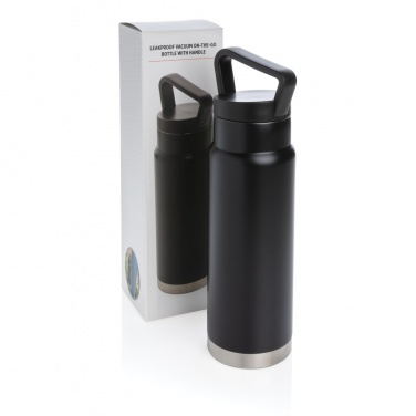 Logo trade advertising products picture of: Leakproof vacuum on-the-go bottle with handle