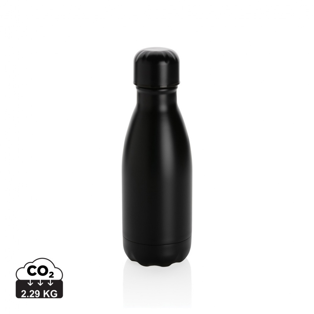 Logo trade business gifts image of: Solid colour vacuum stainless steel bottle 260ml