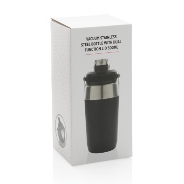 Logo trade promotional merchandise image of: Vacuum stainless steel dual function lid bottle 500ml