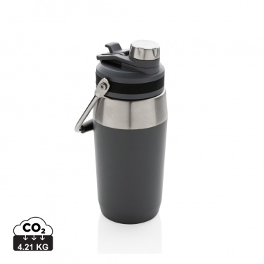 Logo trade promotional giveaways image of: Vacuum stainless steel dual function lid bottle 500ml