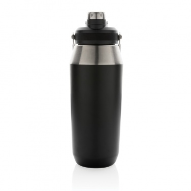 Logo trade corporate gifts picture of: Vacuum stainless steel dual function lid bottle 1L