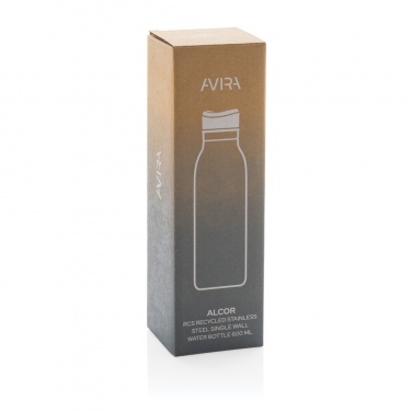 Logotrade promotional product picture of: Avira Alcor RCS Re-steel single wall water bottle 600 ML