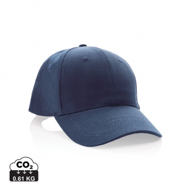 Logo trade promotional gifts image of: Impact 6 panel 280gr Recycled cotton cap with AWARE™ tracer