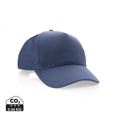 Logo trade promotional gift photo of: Impact 5 panel 190gr Recycled cotton cap with AWARE™ tracer