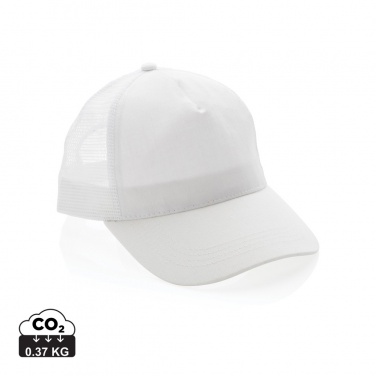 Logo trade promotional items image of: Impact AWARE™ Brushed rcotton 5 panel trucker cap 190gr