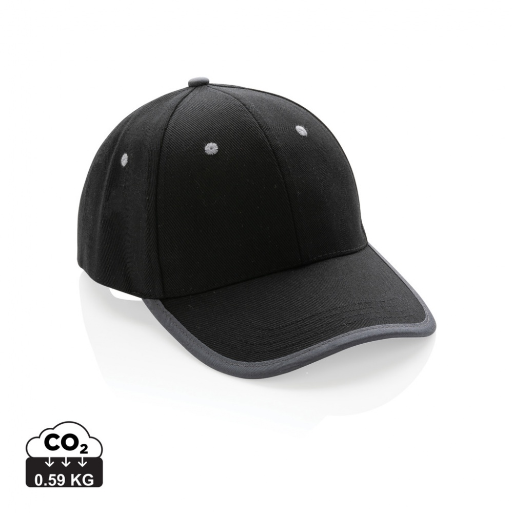 Logo trade promotional merchandise picture of: Impact AWARE™ Brushed rcotton 6 panel contrast cap 280gr