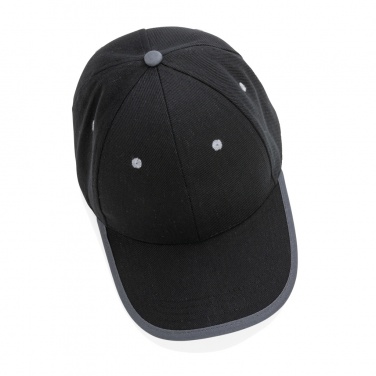 Logo trade promotional giveaways image of: Impact AWARE™ Brushed rcotton 6 panel contrast cap 280gr