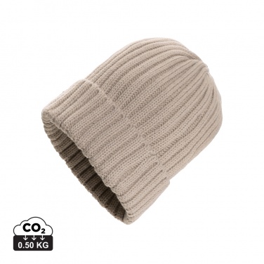 Logo trade corporate gifts image of: Kennedi AWARE™ Polylana® beanie with large rib