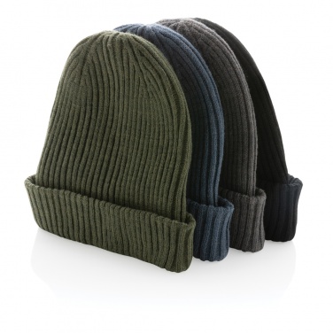 Logo trade business gifts image of: Impact AWARE™  Polylana® double knitted beanie