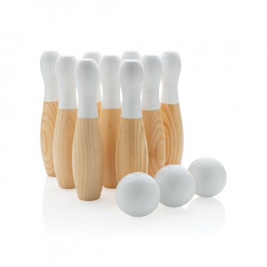 Logo trade advertising product photo of: Wooden skittles set